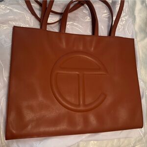 Telfar large tan shopper